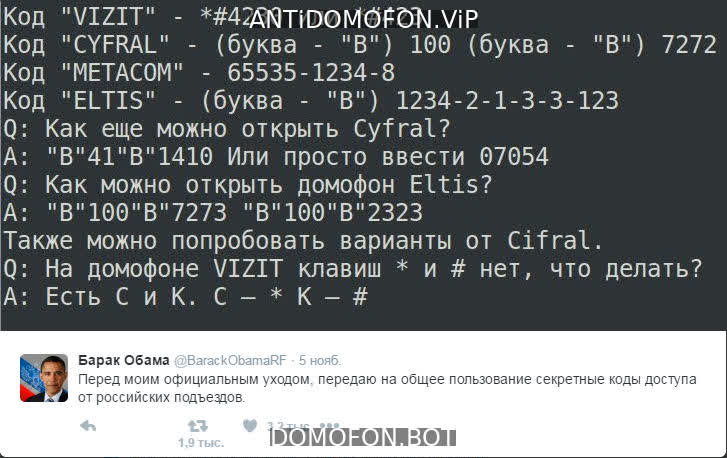 База кодов от домофонов Ижевск